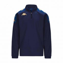 Kurtka z dresu Kappa Gassolo. Niebieskie kurtki męskie Kappa, bez wzorów, z dresówki, eleganckie, bez kaptura. W wyprzedaży za 167.00 zł.