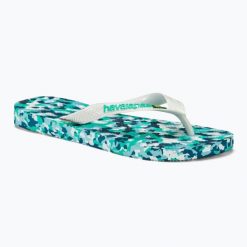 Japonki Havaianas Brasil Tech II. Niebieskie klapki damskie Havaianas, bez wzorów, bez obcasa. Za 73.99 zł.