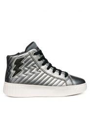 Geox Sneakersy J Mikiroshi J56DVE 000NF C1009 S Srebrny. Szare buty sportowe dziewczęce Geox, bez wzorów, ze skóry, bez zapięcia. Za 159.99 zł.