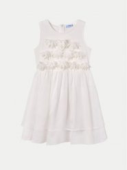 Mayoral Sukienka codzienna 06968 Écru Regular Fit. Sukienki dziewczęce Mayoral, bez wzorów, z syntetyku, bez ramiączek. Za 139.99 zł.