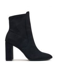 Aldo Botki Laurella 13691147 Czarny. Czarne botki damskie Aldo, z materiału, bez obcasa, na słupku, bez zapięcia. Za 389.99 zł.