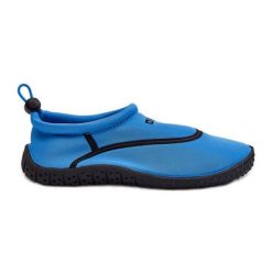 Buty Do Wody Damskie Niebieskie Big Star NN274A802. Niebieskie buty sportowe na co dzień damskie bez wzorów, do pływania. Za 103.36 zł.