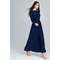 Długa sukienka maxi m604. Niebieskie sukienki damskie Global, na co dzień, m, bez wzorów, eleganckie, bez kołnierzyka, bez ramiączek, maxi. Za 179.00 zł.