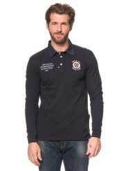 Vent du Cap Koszulka polo w kolorze granatowym rozmiar: XXL. Niebieskie koszulki polo męskie Vent du Cap, xxl, z aplikacjami, bez ramiączek. Za 86.99 zł.