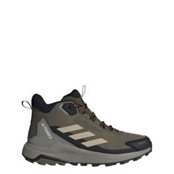 Buty Terrex Anylander Mid Rain.Rdy Hiking. Brązowe buty trekkingowe męskie Adidas, z materiału, bez zapięcia. Za 439.00 zł.