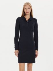 Tommy Hilfiger Sukienka codzienna 1985 WW0WW43230 Granatowy Regular Fit. Niebieskie sukienki damskie Tommy Hilfiger, na co dzień, l, bez wzorów, z bawełny, bez kołnierzyka, bez ramiączek, proste. Za 309.99 zł.