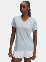 Under Armour Koszulka funkcyjna w kolorze błękitnym rozmiar: M. Niebieskie bluzki sportowe damskie Under Armour, m, z materiału, bez kołnierzyka, bez ramiączek. Za 82.83 zł.