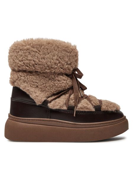 DeeZee Śniegowce LORRAINE N10386 Brązowy. Brązowe śniegowce damskie DeeZee, z materiału. Za 99.99 zł.