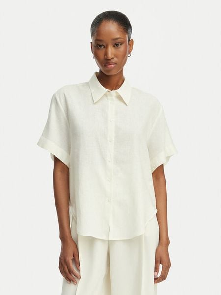 HUGO Koszula Encantada 50566793 Beżowy Relaxed Fit. Brązowe koszule damskie Hugo, bez wzorów, z wiskozy, bez kołnierzyka, bez ramiączek. Za 599.99 zł.