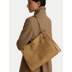 Torebka LAUREN RALPH LAUREN. Brązowe torebki klasyczne damskie Lauren Ralph Lauren, bez wzorów, bez dodatków. Za 2,199.00 zł.