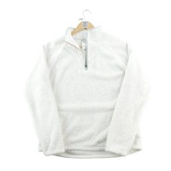 Second life - Polarowy sweter damski Sherpa z półzamkiem - Jak nowy. Białe swetry klasyczne damskie The North Face, l, z polaru, bez kołnierzyka. Za 164.76 zł.