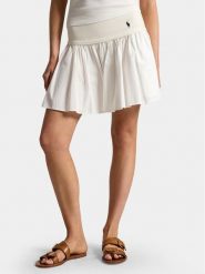 Polo Ralph Lauren Spódnica mini 211A12965002 Biały Regular Fit. Białe spódniczki damskie Polo Ralph Lauren, xs, bez wzorów, z bawełny, mini. Za 1,199.00 zł.