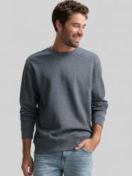 Męska Bluza Tom Tailor Structured Crewneck Navy Grindle Structure 1047803 19932. Niebieskie bluzy bez kaptura męskie Tom Tailor, m. Za 159.99 zł.