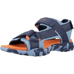 Sandały Geox Model J Borealis B Kolor Niebieski. Niebieskie obuwie trekkingowe damskie Geox, bez wzorów, z tkaniny, bez obcasa. Za 267.75 zł.