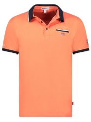 Geographical Norway Koszulka polo "Kara" w kolorze pomarańczowym rozmiar: S. Pomarańczowe koszulki polo męskie Geographical Norway, s, bez wzorów, z bawełny, bez ramiączek. Za 70.24 zł.