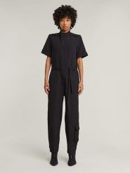 G-Star Kombinezon w kolorze czarnym rozmiar: S. Czarne kombinezony damskie G-Star, s, bez wzorów, retro, bez kołnierzyka, bez ramiączek. Za 322.73 zł.