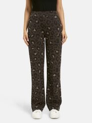 Milano Italy Spodnie w kolorze brązowym rozmiar: M. Brązowe spodnie materiałowe damskie Milano Italy, bez wzorów, z materiału, z podwyższonym stanem. Za 217.99 zł.