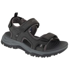 Sandały męskie, Prewitt - Rigdon. Czarne sandały męskie Skechers, bez zapięcia. Za 229.99 zł.
