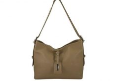 Codzienna torebka damska na ramię - Beżowa. Brązowe torebki klasyczne damskie Barberinis, bez wzorów, ze skóry, małe, bez dodatków. Za 222.99 zł.