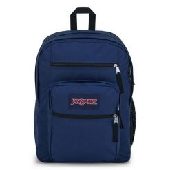 Plecak szkolny Jansport Big Student Navy. Niebieskie plecaki damskie JanSport, bez wzorów, z materiału, eleganckie. Za 219.99 zł.