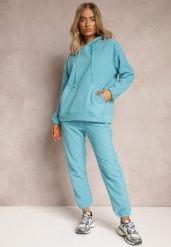 Niebieski 2-częściowy Komplet Dresowy z Bluzą i Spodniami Maddeve. Niebieskie bluzy z kapturem damskie Renee, l, z dresówki. Za 129.99 zł.