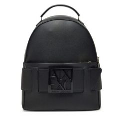 Plecak Armani Exchange. Czarne plecaki damskie Armani Exchange, bez wzorów. Za 749.99 zł.