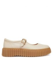 Clarks Półbuty Torhill Jane 26186305 Écru. Półbuty damskie Clarks, bez wzorów, ze skóry, bez obcasa, na płaskiej podeszwie. Za 519.99 zł.