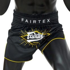 Spodenki Muay Thai Fairtex BS1903 Focus L. Czarne szorty męskie FAIRTEX, bez kołnierzyka. Za 279.00 zł.
