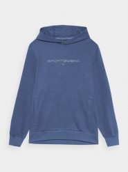 4F Bluza dresowa nierozpinana z kapturem męska - niebieska XXL. Niebieskie bluzy z kapturem męskie 4f, m, z bawełny. W wyprzedaży za 99.99 zł.