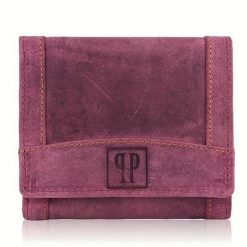 Portfel skórzany PAOLO PERUZZI T-70-CHR różowy. Czerwone portfele damskie Paolo Peruzzi, bez wzorów, ze skóry. Za 49.90 zł.