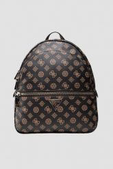 GUESS Brązowy plecak damski Manhattan. Brązowe plecaki damskie Guess, z aplikacjami, ze skóry ekologicznej. W wyprzedaży za 556.99 zł.