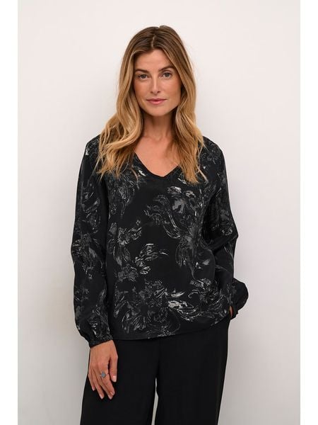 Cream Bluzka "Lova" w kolorze czarnym rozmiar: 44. Czarne bluzki damskie Cream, s, bez wzorów, z wiskozy, klasyczne, bez kołnierzyka, bez ramiączek. Za 143.56 zł.