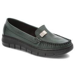 Zielone Półbuty Armodo Wygodne Wsuwane Obuwie Damskie. Zielone półbuty damskie Armodo, z aplikacjami, ze skóry, eleganckie, bez obcasa. Za 349.00 zł.