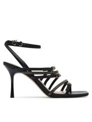 PINKO Sandały Lisa 01 SD0301 P077 Czarny. Czarne sandały damskie Pinko, bez wzorów, ze skóry, bez obcasa, na szpilce. Za 819.99 zł.