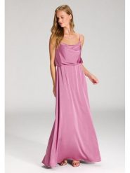 SWING Sukienka w kolorze jasnoróżowym rozmiar: 36. Różowe sukienki damskie Swing, bez wzorów, bez kołnierzyka, bez ramiączek, maxi. Za 269.18 zł.