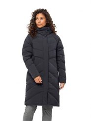 Jack Wolfskin Płaszcz puchowy w kolorze antracytowym rozmiar: XL. Czarne płaszcze damskie Jack Wolfskin, xl, bez wzorów, z puchu. Za 479.76 zł.
