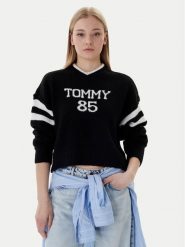 Tommy Jeans Sweter 85 Varsity DW0DW22033 Czarny Regular Fit. Czarne swetry klasyczne damskie Tommy Jeans, xs, z jeansu, bez kołnierzyka. Za 489.99 zł.