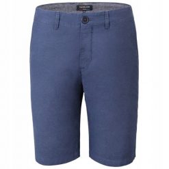 Bawełniane Męskie Krótkie Spodenki (Szorty) - Pako Jeans - Ciemnoniebieskie. Szorty męskie Pako Jeans, z bawełny, bez kołnierzyka. Za 149.00 zł.