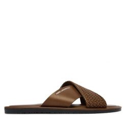 Klapki KARL LAGERFELD. Brązowe klapki i japonki męskie Karl Lagerfeld. Za 589.99 zł.