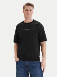 Guess Jeans Bluza M6GQB2 KCPR1 Czarny Oversize. Czarne bluzy bez kaptura męskie Guess Jeans, m, z bawełny. Za 299.99 zł.