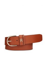 Tommy Hilfiger Pasek Damski Th Timeless 3.5 AW0AW15387 Brązowy. Brązowe paski damskie Tommy Hilfiger, bez wzorów, ze skóry. Za 289.99 zł.