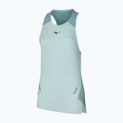 Koszulka do biegania damska Mizuno Tech Light Tank. Niebieskie t-shirty damskie Mizuno, xs, bez wzorów, z materiału, bez kołnierzyka. Za 169.99 zł.