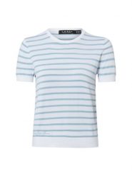 Lauren Ralph Lauren koszulka z dzianiny Kobiety Bawełna (100%) niebieski, M. Niebieskie t-shirty damskie Lauren Ralph Lauren, m, bez wzorów, z bawełny, bez kołnierzyka. Za 479.95 zł.