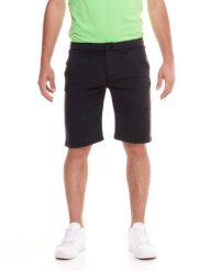 Minimalistyczne, męskie spodenki typu chino. Czarne szorty męskie LEONE 1947 APPAREL, na lato, bez wzorów, z bawełny, sportowe. Za 126.26 zł.