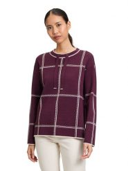 Betty Barclay Sweter w kolorze bordowym rozmiar: 42. Czerwone swetry klasyczne damskie Betty Barclay, ze splotem, bez kołnierzyka. Za 134.85 zł.