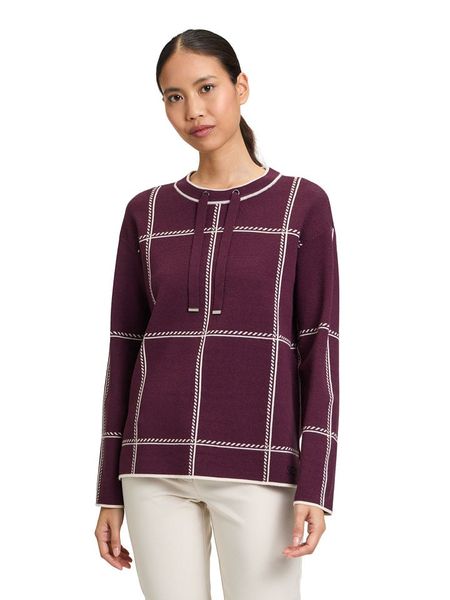 Betty Barclay Sweter w kolorze bordowym rozmiar: 42. Czerwone swetry klasyczne damskie Betty Barclay, ze splotem, bez kołnierzyka. Za 135.17 zł.