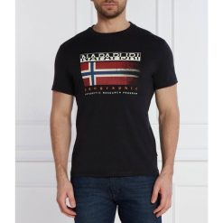 Koszulka t-shirt męski sportowy NAPAPIJRI S-KREIS. Czarne t-shirty męskie Napapijri, m, bez wzorów, bez kołnierzyka. Za 99.00 zł.