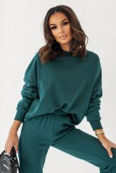 Zielona Kobieca Bluza Oversize bez Kaptóra. Zielone bluzy bez kaptura damskie Ivon, l, z bawełny. Za 189.90 zł.