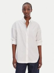 BOSS Koszula C_Bostatta 50553890 Biały Oversize. Białe koszule damskie Boss, bez wzorów, z bawełny, biznesowe, bez kołnierzyka, bez ramiączek. Za 629.99 zł.