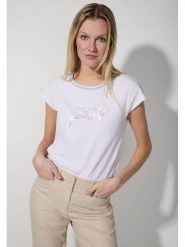 More & More Koszulka w kolorze białym rozmiar: 44. Białe bluzki damskie MORE & MORE, bez wzorów, bez kołnierzyka, bez ramiączek. Za 63.95 zł.